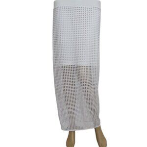 Bench White Eyelet Sheer Maxi Skirt
